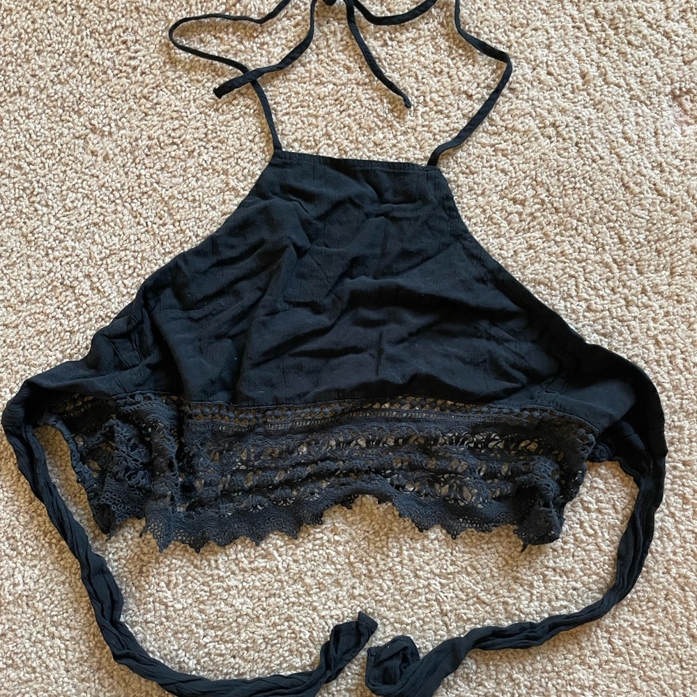 Black crop top, size small, forever 21